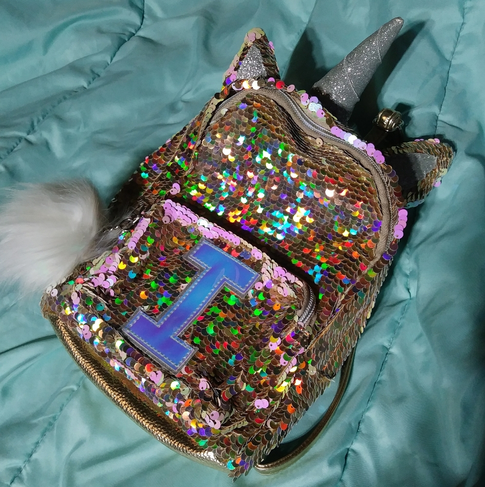 Justice /Kids Back pack/sequin unicorn